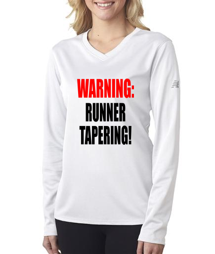 Running - Runner Tapering - NB Ladies White Long Sleeve Shirt
